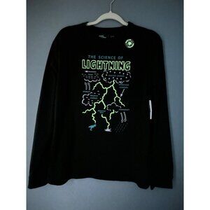 Rumi + Ryder Boys Science Glow In The Dark Long Sleeve Size XL 16/18 NWT